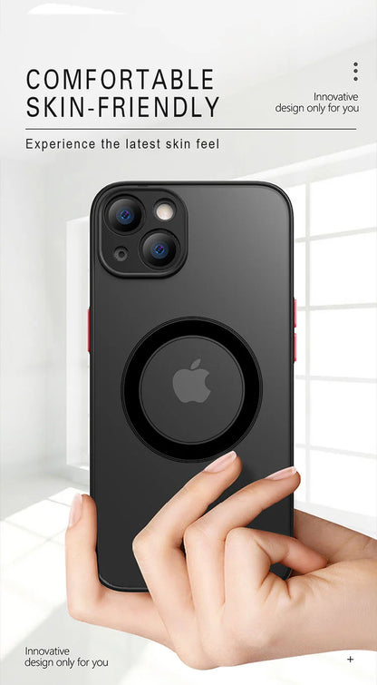 Luxe Matte Magnetische MagSafe Hoes voor Draadloos Opladen voor iPhone 16 15 14 Pro Max Plus.