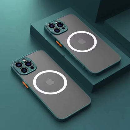 Luxe Matte Magnetische MagSafe Hoes voor Draadloos Opladen voor iPhone 16 15 14 Pro Max Plus.