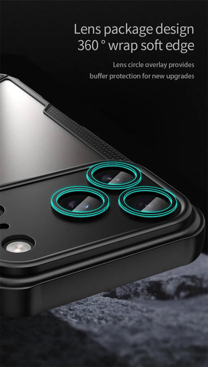 iPhone 17 Case – Matte Half Transparante Flexibele iPhone hoes