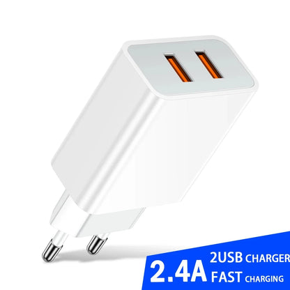 USB Snellader 2Poorten-Fastcharger -2xUSB