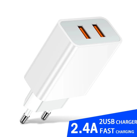 USB Snellader 2Poorten-Fastcharger -2xUSB
