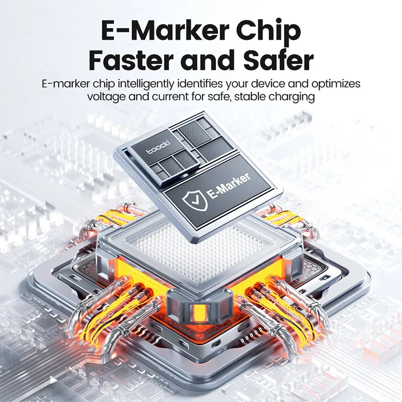 USB-C Kabel 240W met PD & E‑Marker – Razendsnel Snelladen iPhone, Samsung, MacBook