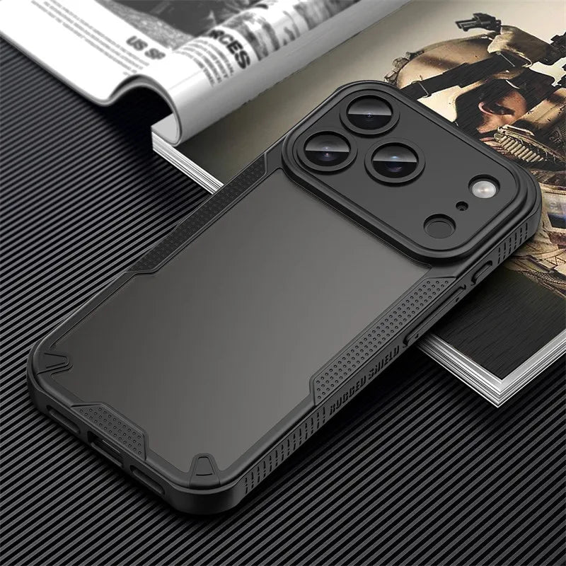 iPhone 17 Case – Matte Half Transparante Flexibele iPhone hoes