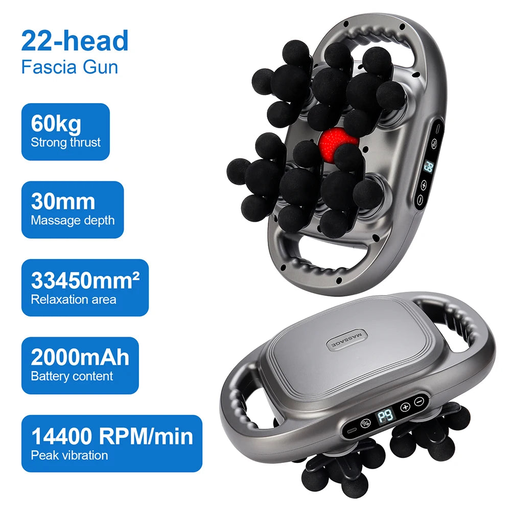 Massage Gun met 22 Koppen