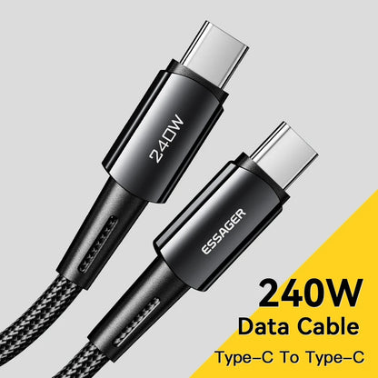 240W Super Fast Charging Kabel Type C naar Type C