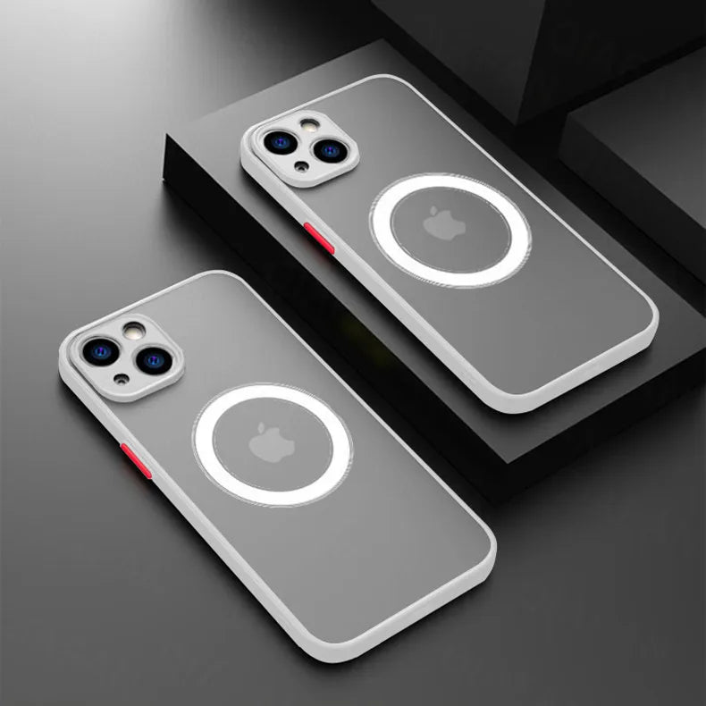 Luxe Matte Magnetische MagSafe Hoes voor Draadloos Opladen voor iPhone 16 15 14 Pro Max Plus.