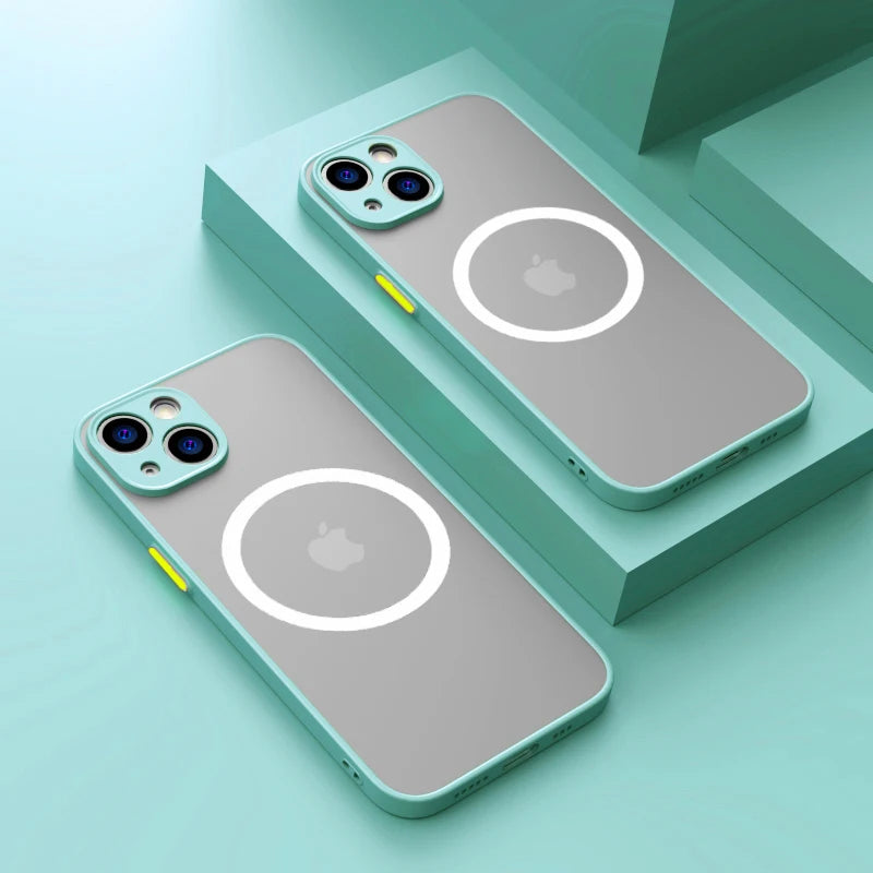 Luxe Matte Magnetische MagSafe Hoes voor Draadloos Opladen voor iPhone 16 15 14 Pro Max Plus.