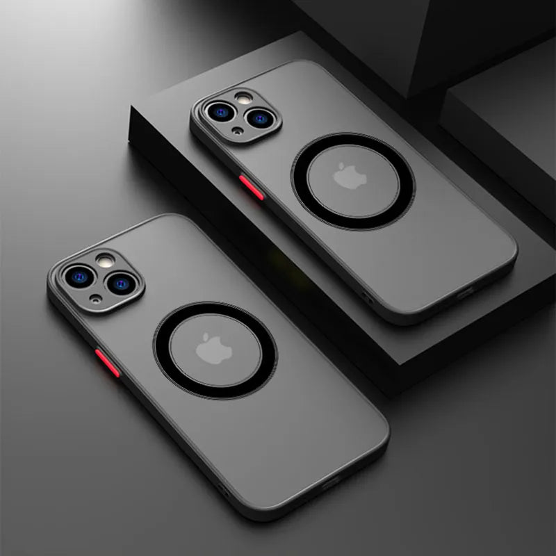 Luxe Matte Magnetische MagSafe Hoes voor Draadloos Opladen voor iPhone 16 15 14 Pro Max Plus.