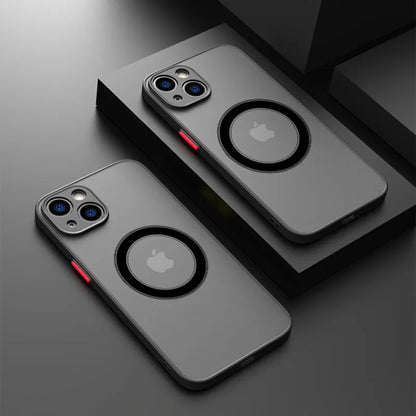 Luxe Matte Magnetische MagSafe Hoes voor Draadloos Opladen voor iPhone 16 15 14 Pro Max Plus.