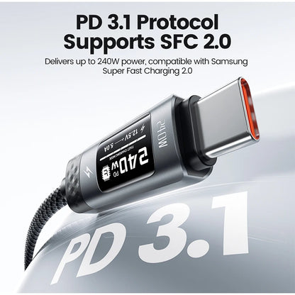 USB-C Kabel 240W met PD & E‑Marker – Razendsnel Snelladen iPhone, Samsung, MacBook