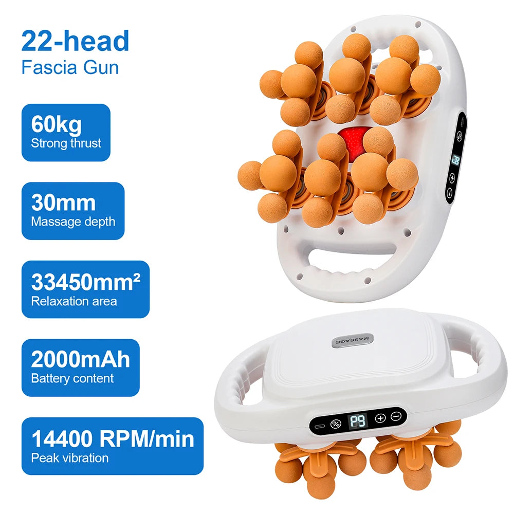 Massage Gun met 22 Koppen