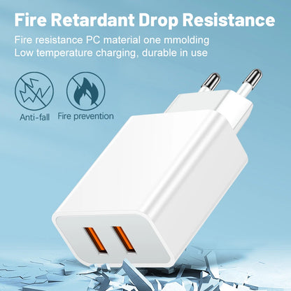 USB Snellader 2Poorten-Fastcharger -2xUSB
