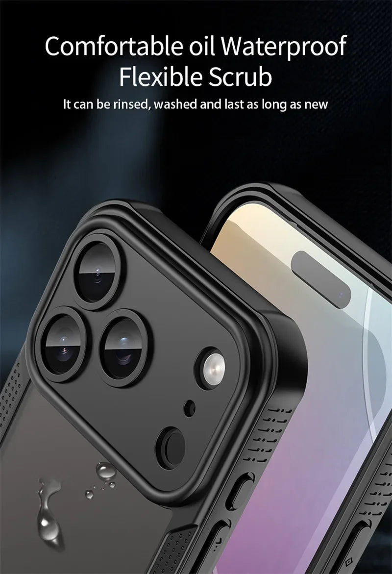 iPhone 17 Case – Matte Half Transparante Flexibele iPhone hoes