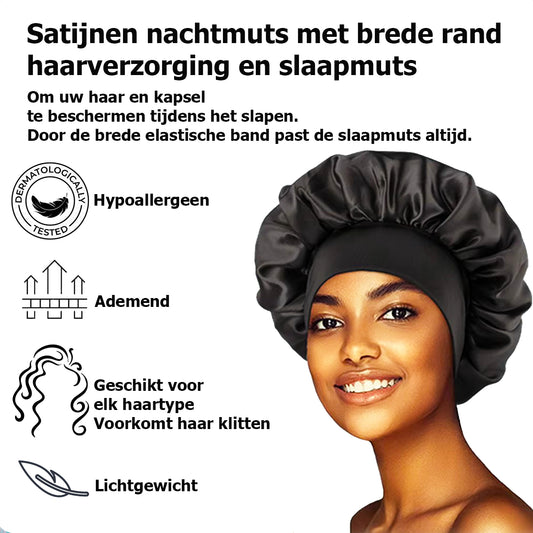 Slaapmuts met brede rand