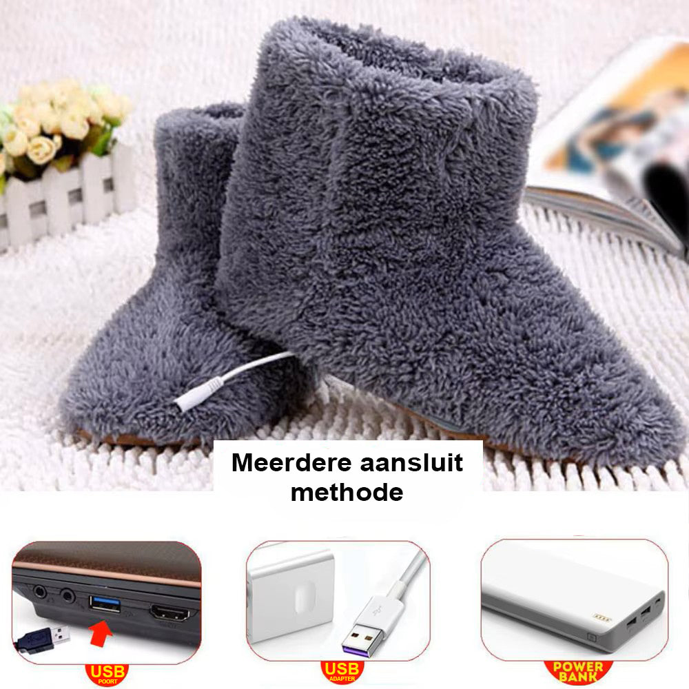 Verwarmde Sloffen met USB-Kabel