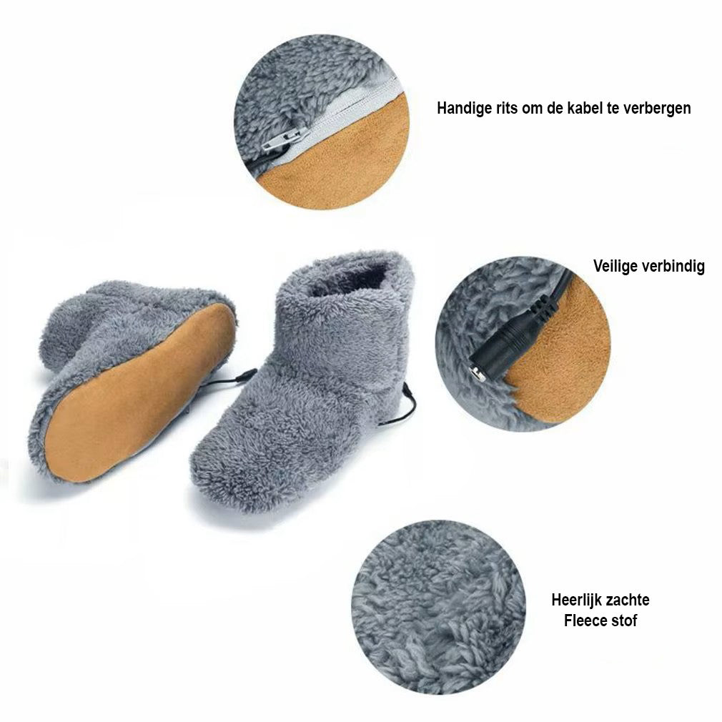 Verwarmde Sloffen met USB-Kabel 